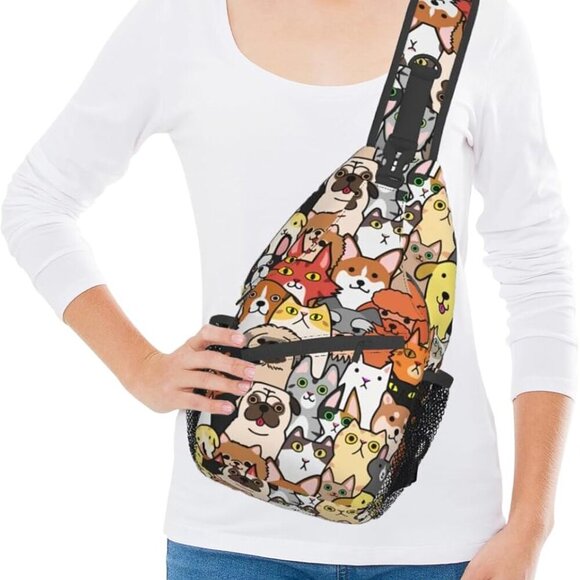 Colorful Animal Print Sling Bag - Picture 7 of 9